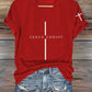 Women'S Jesus Christ Cross Print Casual T-Shirt