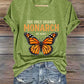 V-Neck Retro The Only Orange Monarch We Want Print T-Shirt