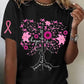 Women's Breast Cancer Print Casual T-Shirt
