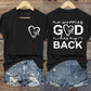 Women's Jesus Has My Back Printed T-Shirt