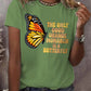 Retro The Only Good Orange Monarch Is A Butterfly Print T-Shirt