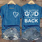 Women's Jesus Has My Back Printed T-Shirt