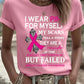 Women's I Wear Pink For Myself My Scars Tell A Story Pumpkin T-Shirt