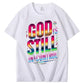 God Still In Control   Pattern 100% Cotton T-Shirt
