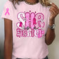 Women's She Is A Fighter  Print Casual T-shirt