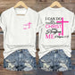 Women'sI Can Do All Things Through Christ Who Strengthens Me  Faith Printed Short Sleeve T-Shirt