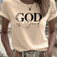 Women's casual vintage God is good T-shirt