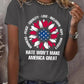 Retro Hate Won't Make America Great Kindness · Peace · Equality · Love · Inclusion · Hope · Diversity Print T-Shirt