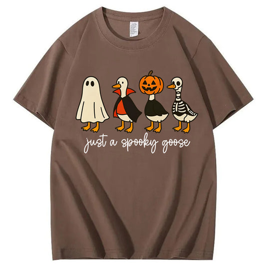 Just A Spooky Goose 100% Cotton T-Shirt