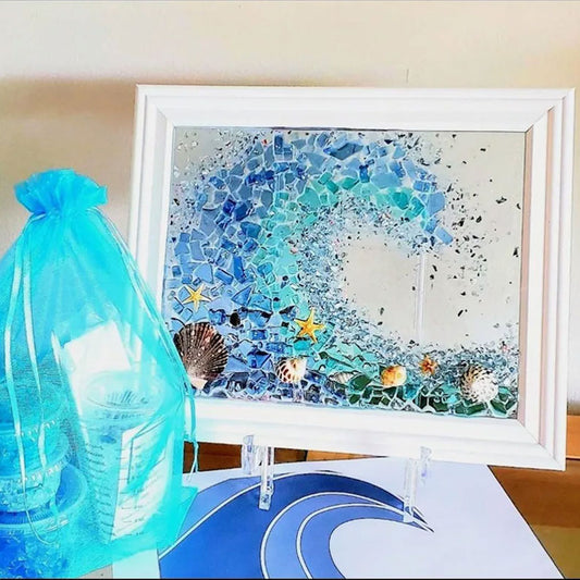 🌊DIY Sea Glass Art Kit👍קנה עוד שמור עוד🎁