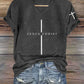 Women'S Jesus Christ Cross Print Casual T-Shirt
