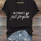 Women's not perfect, just FORGIVEN  Print Caasual T-shirt