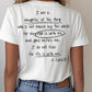 Women's Faith Daughter Of The King Print Crew Neck T-Shirt