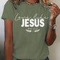 Women's Love Like Jesus Print Casual  T-Shirt