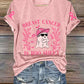 Women's Breast Cancer Is Boo Sheet Print T-Shirt