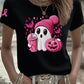 Women's Casual Pink Ghost T-Shirt