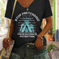 Women's “Stop Pretending Your Racism Is Patriotism” Print Casual T-Shirt