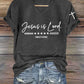 Women'S Jesus is Lord, Christ is King Print Casual T-Shirt
