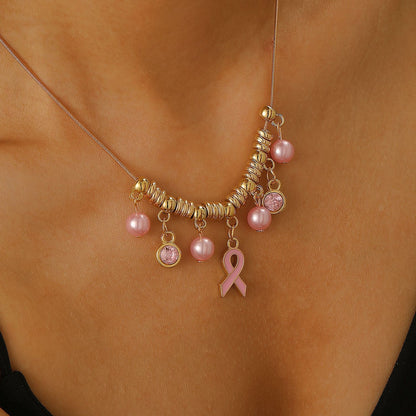 AIDS Breast Prevention Badge Necklace