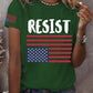 Women's Resist Print Round Neck T-shirt