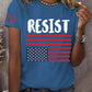 Women's Resist Print Round Neck T-shirt