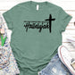 Women's Hard Fought Hallelujah Pattern Round-Neck T-Shirt