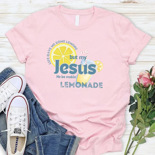 Women's Jesus Pattern Round-Neck T-Shirt