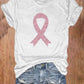 Women's Breast Cancer Awareness Print T-Shirt