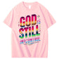 God Still In Control   Pattern 100% Cotton T-Shirt