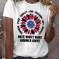 Retro Hate Won't Make America Great Kindness · Peace · Equality · Love · Inclusion · Hope · Diversity Print T-Shirt