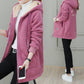 Warm and thick imitation lambswool coat for women