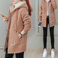 Warm and thick imitation lambswool coat for women