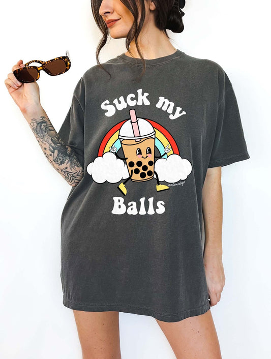 Sucks My Balls Boba Tee
